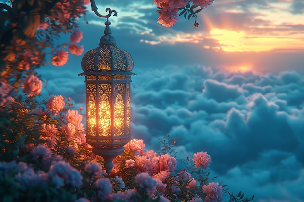 Free Photo islamic ramadan celebration lantern in fantasy style