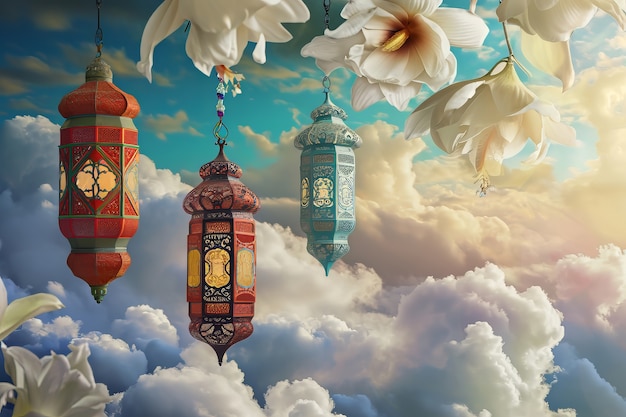 Free Photo islamic ramadan celebration lantern in fantasy style