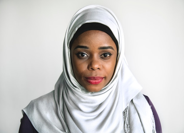 Islamic woman portrait looking at camera