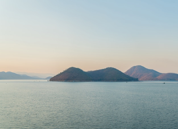 Island on lake