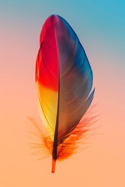 Isolated feather in studio