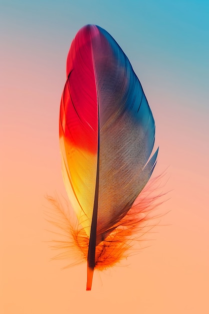 Isolated feather in studio