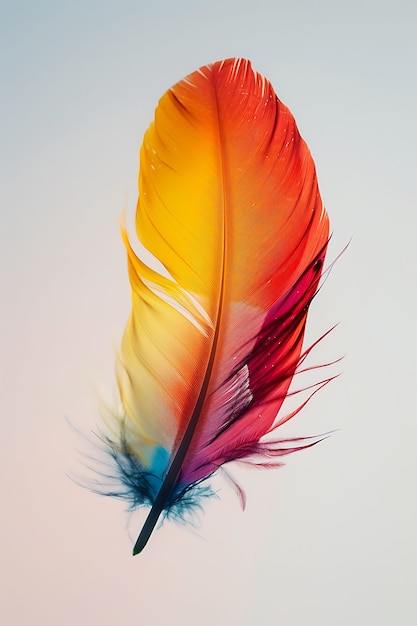 Isolated feather in studio