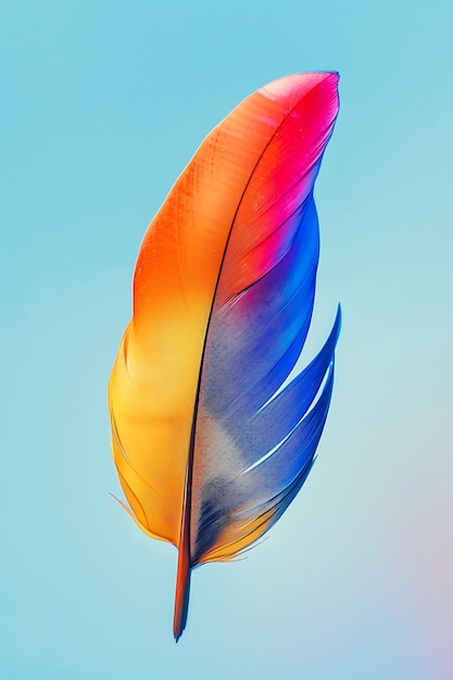 Isolated feather in studio