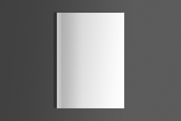 Free photo isolated white magazine over black surface