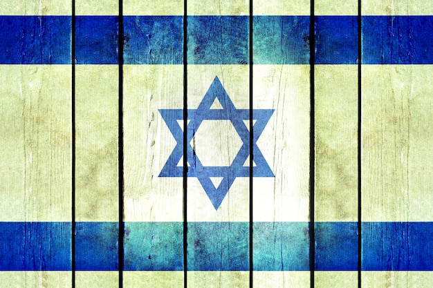 Free Photo israel wooden grunge flag.