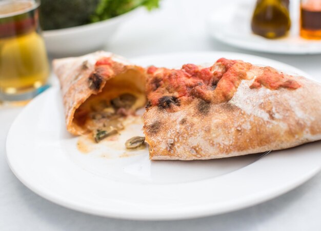 Italian bread calzone restaurant