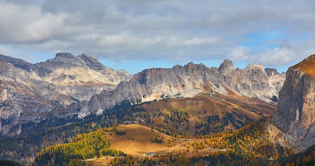 Free Photo italian dolomites an autumn day