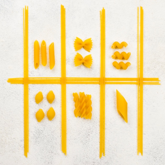 Free Photo italian pasta shape on desk