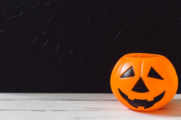 Jack-o-lantern basket for Halloween celebration