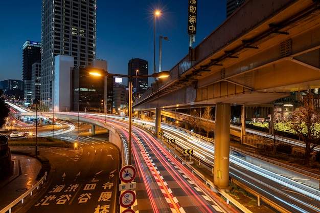 Free photo japan night time urban landscape