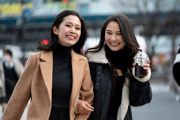 Japan teenager friends having fun