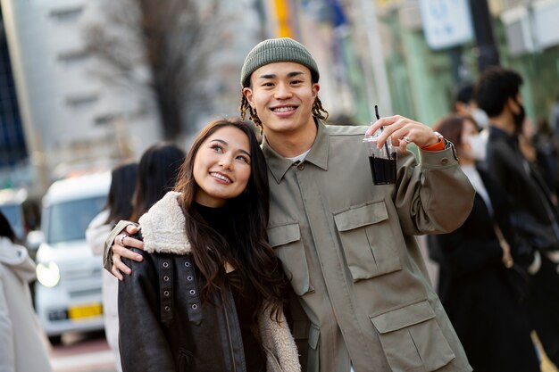 Japan teenager friends having fun