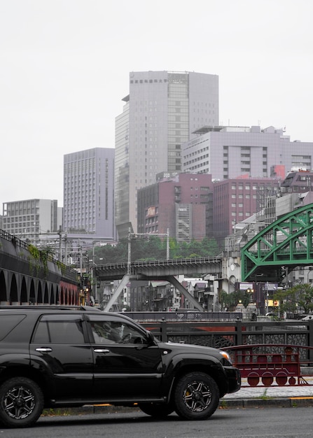 Free Photo japanese culture with automobile