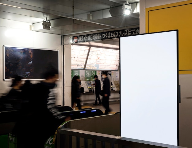 Free Photo japanese subway train system display screen for passenger information