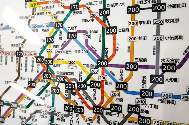 Free Photo japanese subway train system passenger information display screen