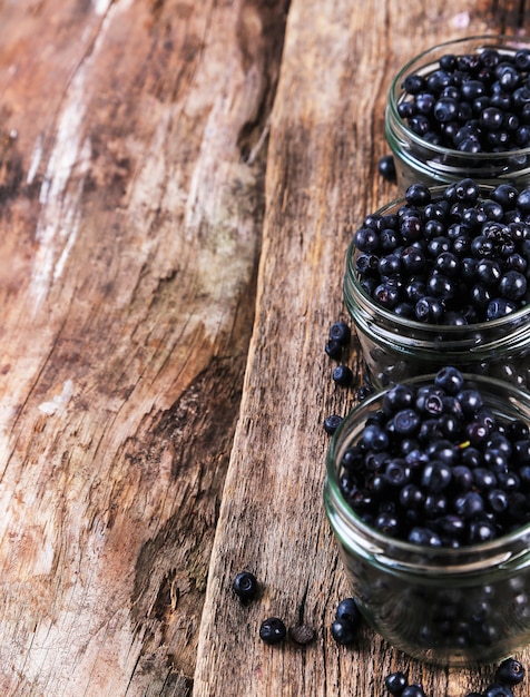 Free photo jar of blueberries