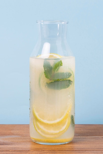 Free photo jar with refreshing drink