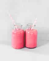 Free photo jars with grapefruit smoothie