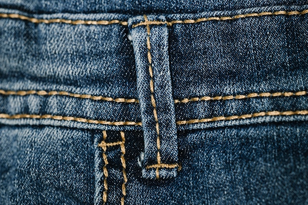 Jeans belt loop close-up