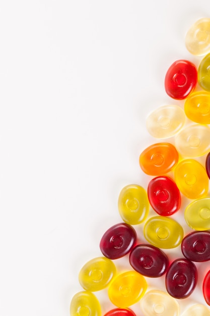 Free photo jelly candies on a white