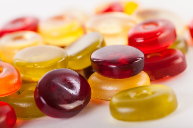 Free photo jelly candies on a white