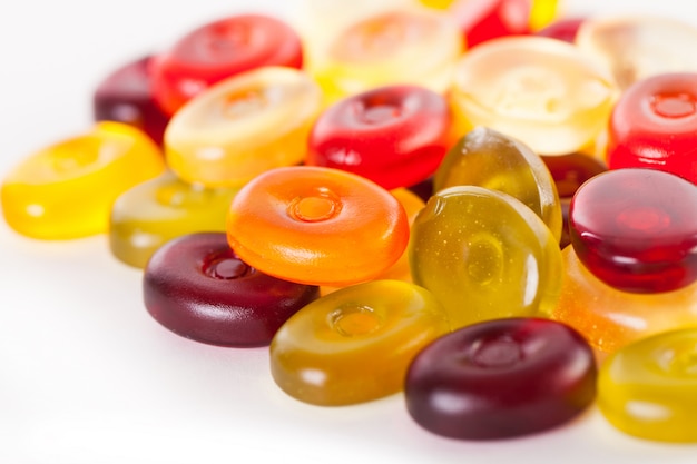 Free photo jelly candies on a white