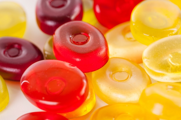 Free photo jelly candies on a white