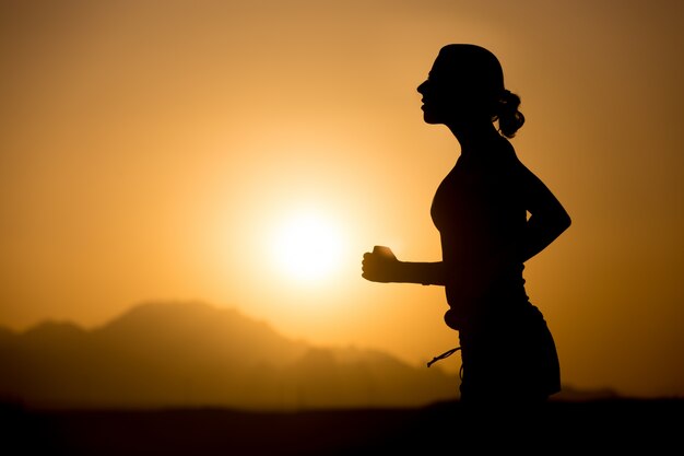 Jogging in mountains