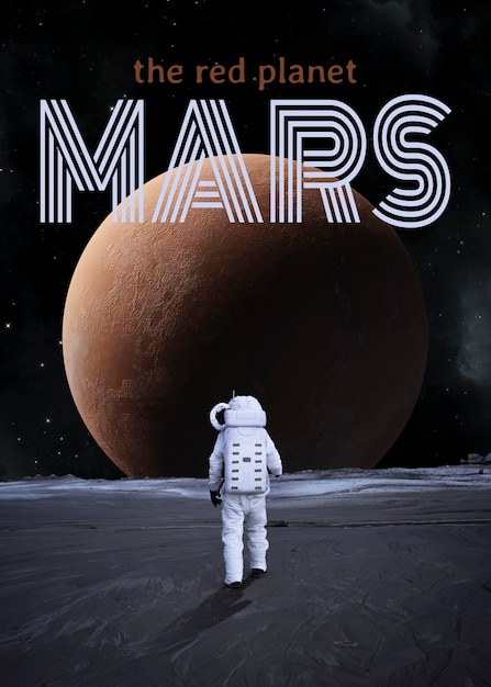 Free photo journey to planet mars concept