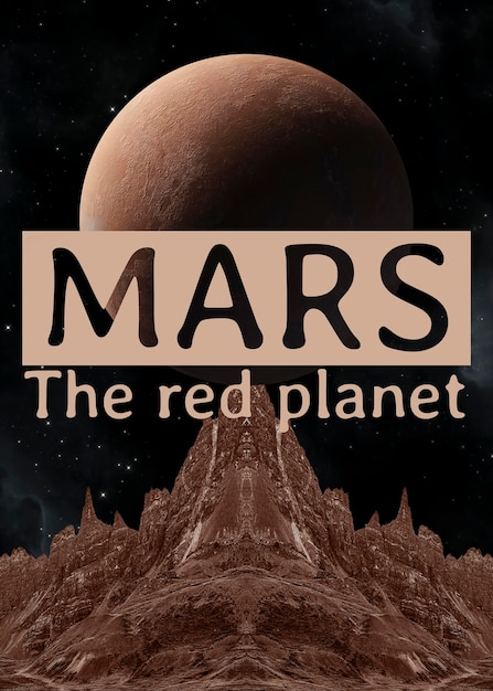 Free photo journey to planet mars concept