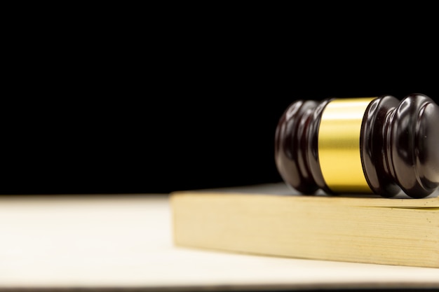 Free photo judges gavel on book and wooden table. law and justice concept background.