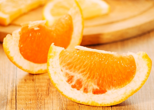 Juicy pieces of orange