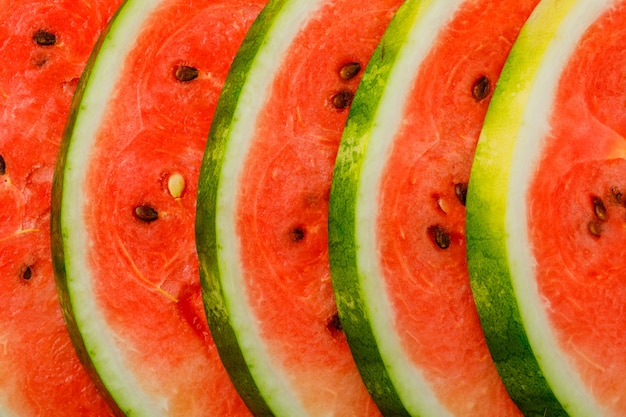 Free photo juicy watermelon slices close-up. horizontal.