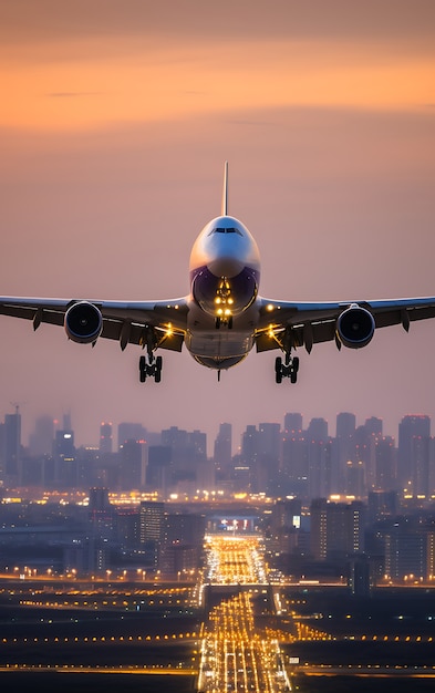 Jumbo jet flying in the sky