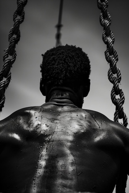 Juneteenth celebration with symbolic representation of the end of slavery in the united states