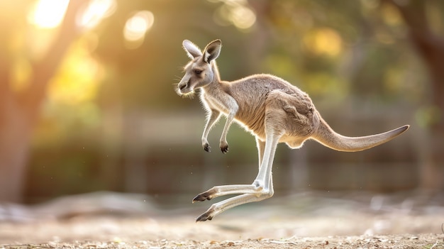 Free Photo kangaroo living in the wild