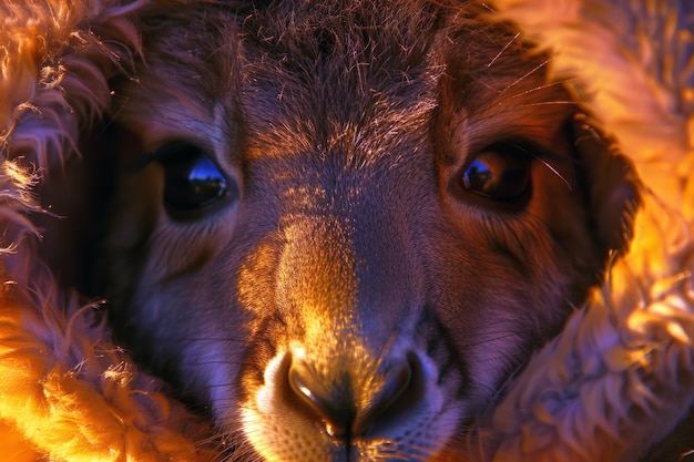 Free photo kangaroos at sunset in dreamy style