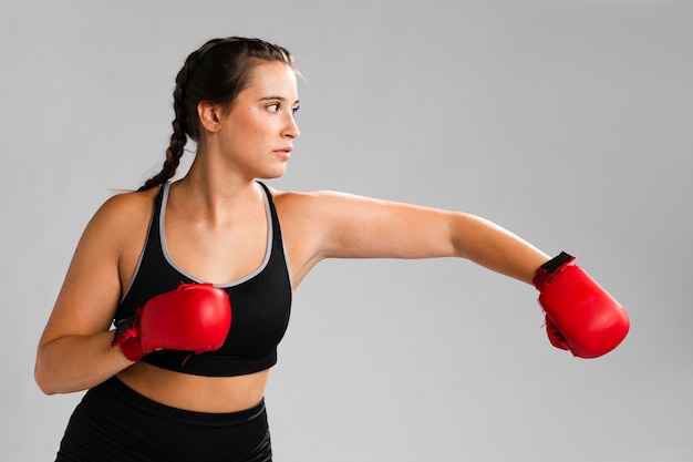 Karate punch with box gloves