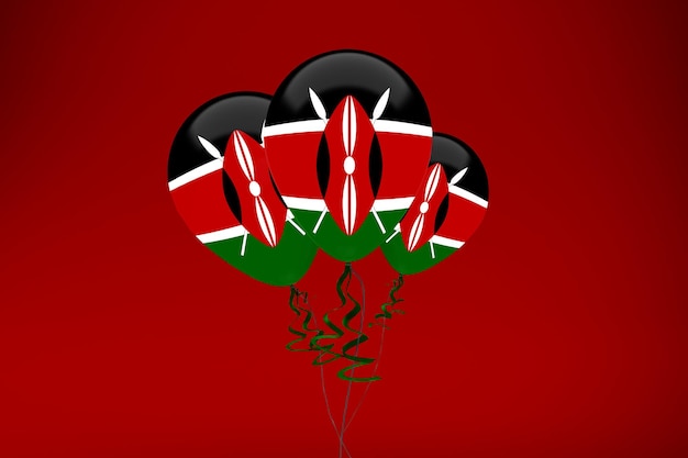 Free photo kenya flag balloons