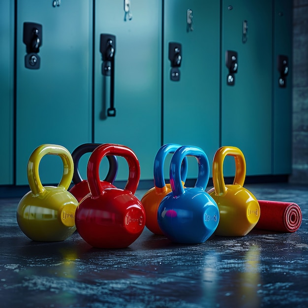 Free Photo kettlebell fitness still life