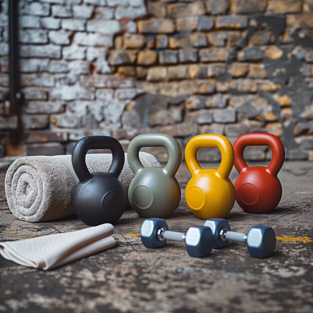 Kettlebell fitness still life