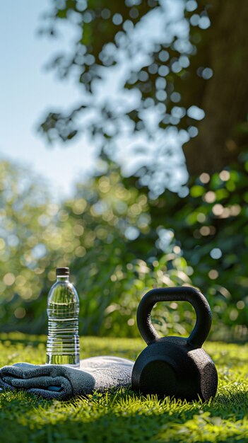 Kettlebell fitness still life