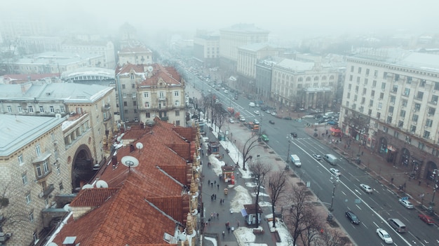 Free photo khreshchatyk is the main street of kiev.