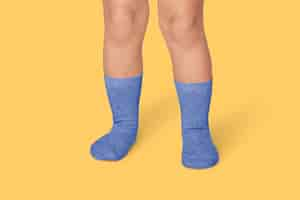 Free photo kid blue socks