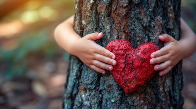 Kid  caring and protecting mother earth for earth day