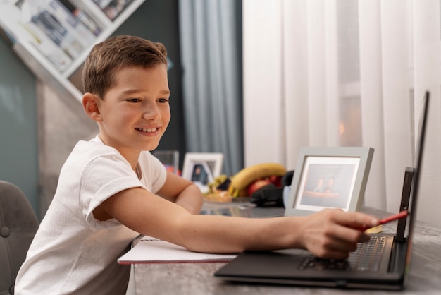 Kid playing in his room