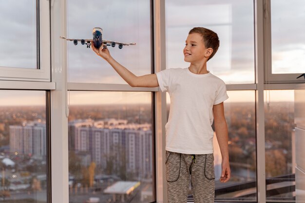 Kid playing in his room