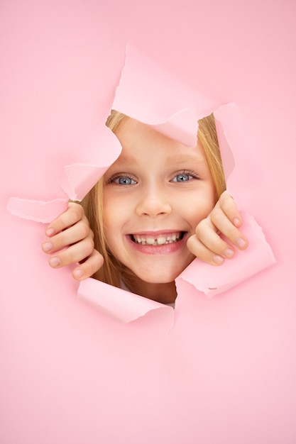 Kid studio portrait isolated