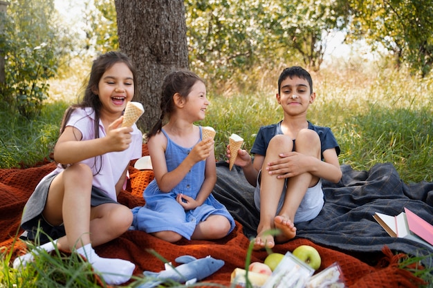 Kids enjoying rural retreat